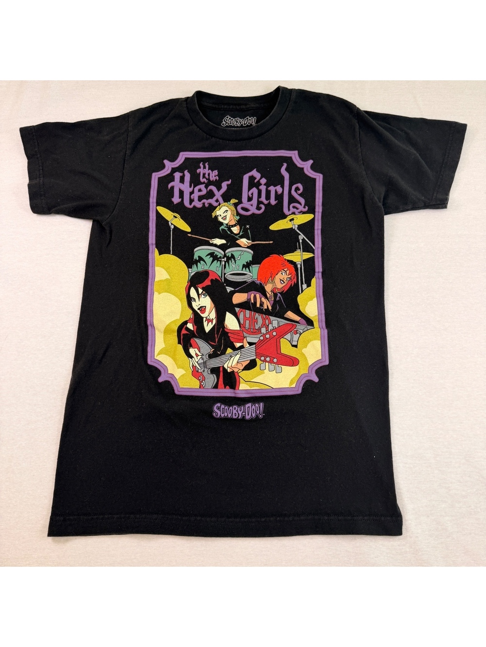 Scooby-Doo The Hex Girls Graphic T-Shirt Black Adult Size S
